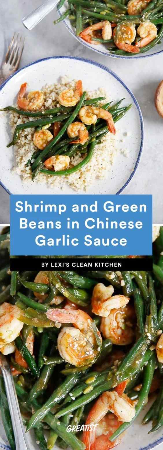 1. Udang dan Kacang Hijau dalam Saus Bawang Putih Cina