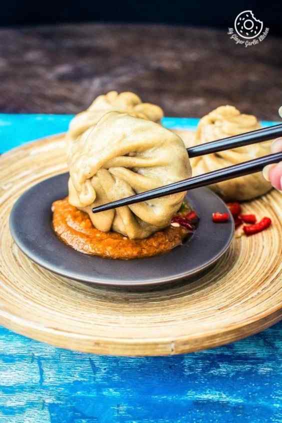 1. Nepálská celozrnná dušená zelenina Momos