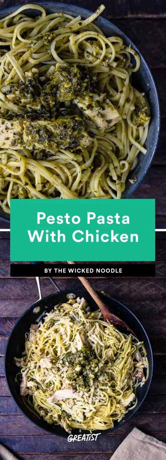 Pasta Pesto dengan Resep Ayam