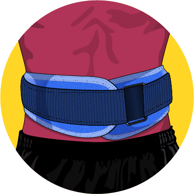 illustration af vægtløftningsbælte