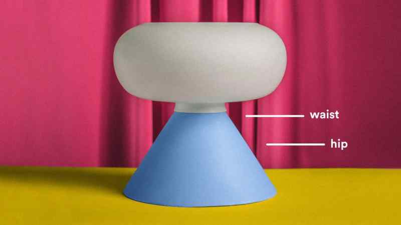 лампа с извита форма, талия, ханш